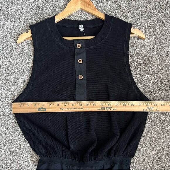 Free People Peek Aye Henley Black Bodysuit Small NWT - Picture 9 of 12